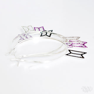 BTS Logo Hollow Headband (Silver Plated)