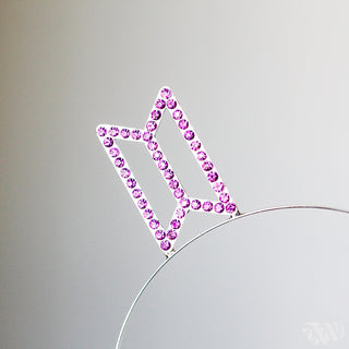 BTS Logo Hollow Headband (Silver Plated)