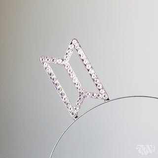 BTS Logo Hollow Headband (Silver Plated)